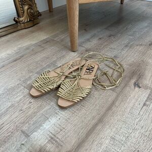 Zara gold sandals